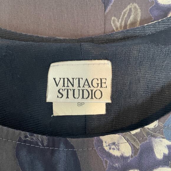 Vintage Mini Dress Size 8 Petite 8P Gray Floral Chiffon Sleeveless Fairy 90s Y2K - Picture 9 of 14